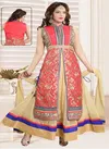 Peach N F Gown 026 Soft Net Readymade Suit Catalog N F G 868