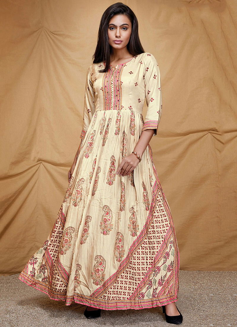 Peach Colour Stylishta Vol 13 Wholesale Anarkali Gown Catalog 13003