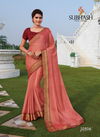 Peach Subhash Spash vol4 Heavy Border Work Designer Heavy Partwear Saree with Dupian Blouse 32504