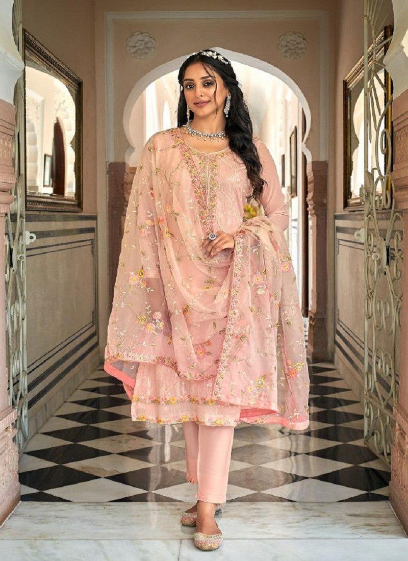 Peach Tiara By Eba Designer Salwar Suit Catalog 1498