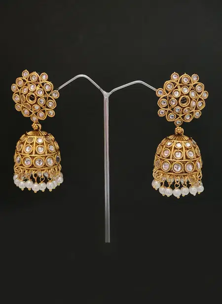 Pearl White Fancy Wear Designer 150 To 161 Earrings Catalog 176 Catalog