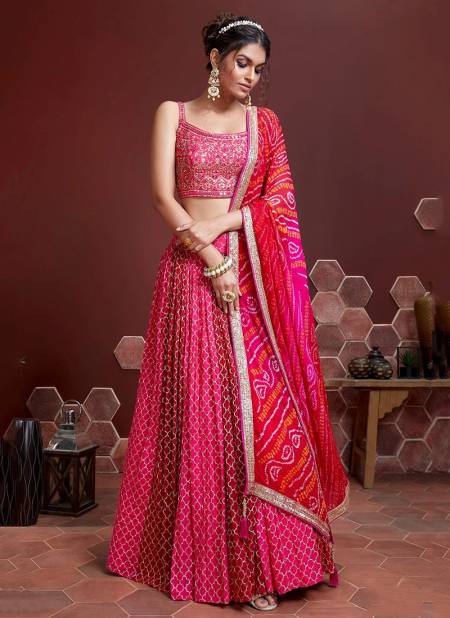 Buy Designer Hot Pink Lehenga Choli With Zari and Multiple Sequence  Embroidery Work for Woman Party Wear Lehenga Choli With Dupatta Online in  India - Etsy