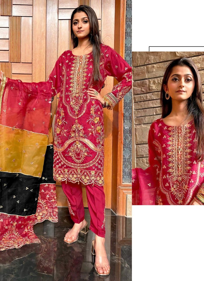 Pink 170 Colour's Wedding Wear Wholesale Pakistani Salwar Suit 170 B