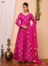 Pink Alfaaz Vol 1 By Alfaaz Pure Masleen Gown Dupatta Catalog 1004
