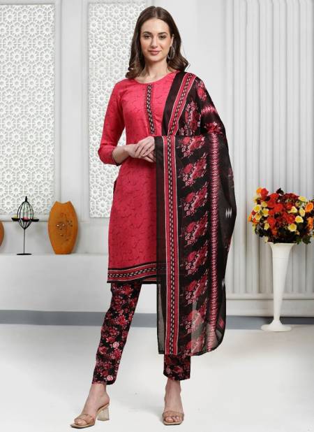 Pink And Black Colour Rajnandini Dailywear Wholesale Patiyala Salwar Suit Catalog 4236