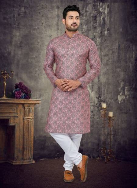 Pink And Gray Colour Outluk 104 Function Wear Wholesale Mens Kurta Pajama 104003
