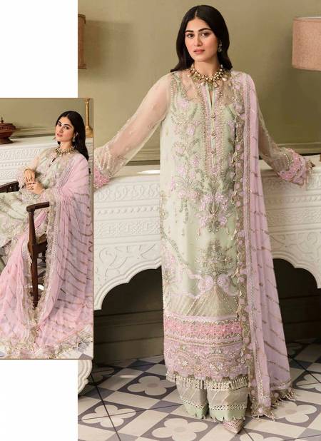 Pink And Green Colour R 559 Colors By Ramsha Pakistani Salwar Suits Catalog 559 C