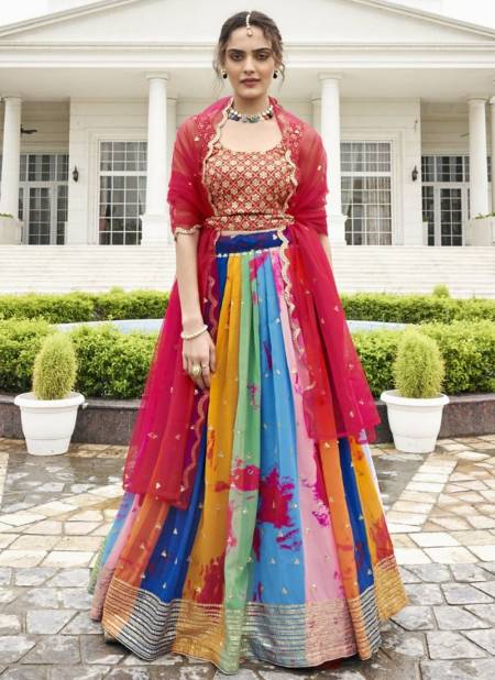 Pink And Multi Colour Kiasha Wedding Wear Wholesale Designer Lehenga Choli Catalog 148