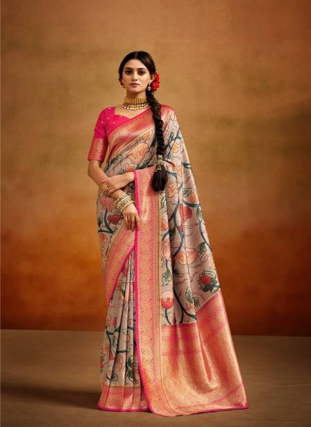 Pink And Peach Moghra Silk By Rajpath Designer Saree Catalog 154005