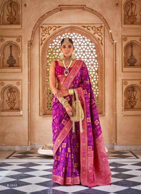 Pink And Purple Colour Gangotri By Rewaa Traditional Saree Wholesale Market In Surat With Price R-1043