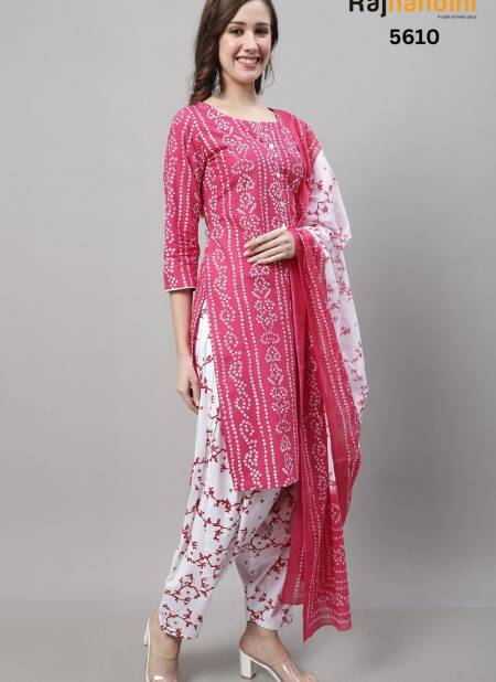 Pink And White Colour Mastani 1 By Rajnandini Readymade Salwar Suit Catalog 5610