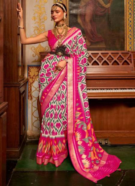 Pink And White Colour Shubharambh Vol 2 Function Wear Wholesale Printed Sarees 470 A