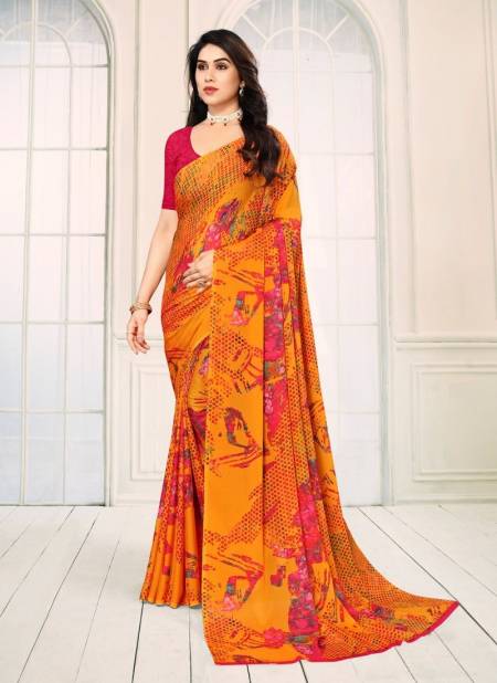 Pink And Yellow Colour Avantika Vol 3 By Ruchi Dailywear Saree Catalog 22007 D