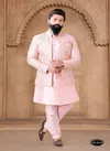 Pink Colour 1632 Occasion Wear Mens Silk Designer Modi Jacket Kurta Pajama Orders In India 1632-KS 2416