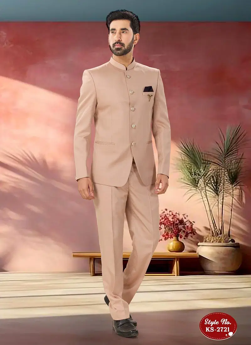 Pink Colour 1652 Designer Party Wear Mens Jodhpuri Suits Wholesale Price In Surat KS 2721