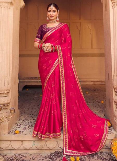 Pink Colour Aadhya Festive Wear Wholesale Silk Sarees Catalog 6307