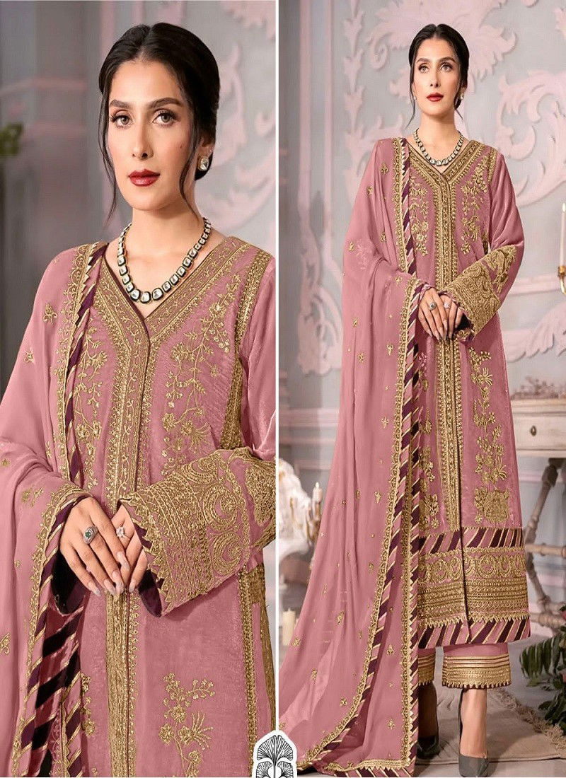 Pink Colour Aaeesha Vol 2 By Zaha Pakistani Salwar Suit Catalog 10119 B