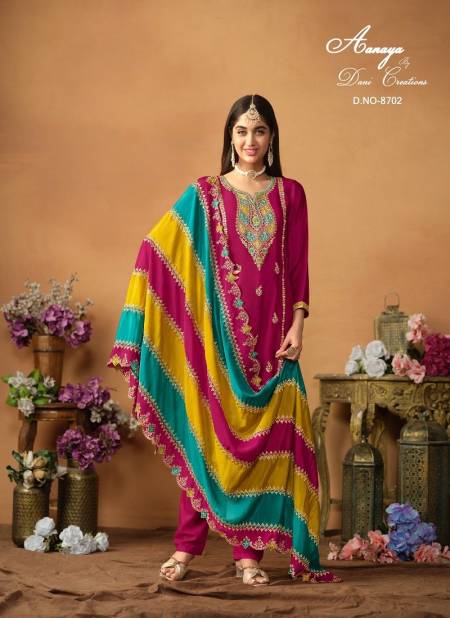 Aanaya Vol 187 Designer Chinon Silk Wedding Wholesale Salwar Suit Wholesale In India
