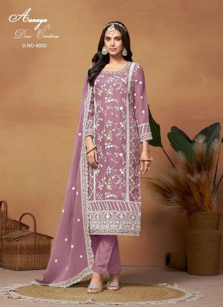 Pink Colour Aanaya Vol 190 By Twisha Designer Soft Organza Wedding Wholesale Salwar Suit Wholesale In India 9002
