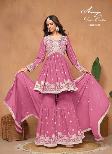 Pink Colour Aanaya Vol 194 By Twisha Designer Wear Sharara Suit Wholesale In India 9401