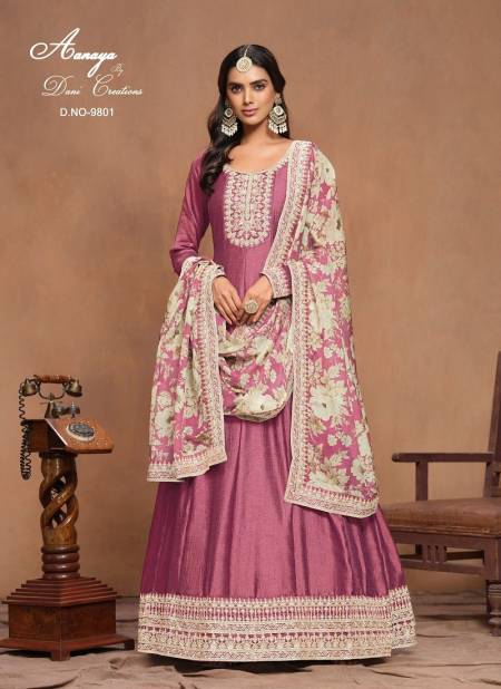 Pink Colour Aanaya Vol 198 By Twisha Art Silk Wedding Salwar Suit Orders In India 9801