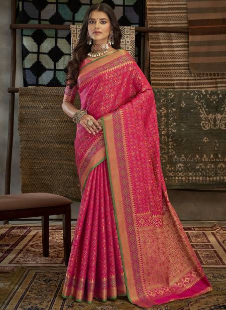 Pink Colour Aansh Silk Wholesale Ethnic Wear Silk Saree Catalog 68001