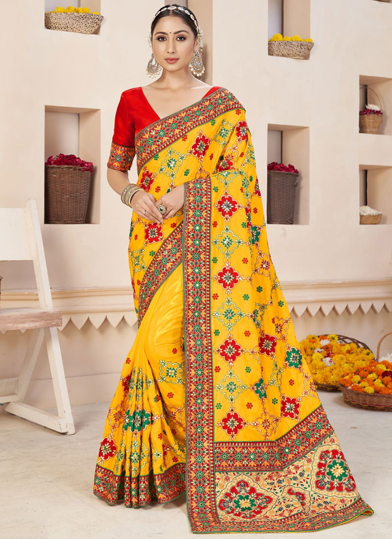 Yellow Colour Adina Wedding Wear Wholesale Designer Sarees 2780