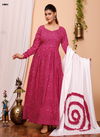 Pink Colour Alfaaz Vol 1 By Alfaaz Pure Masleen Gown Dupatta Catalog 1001