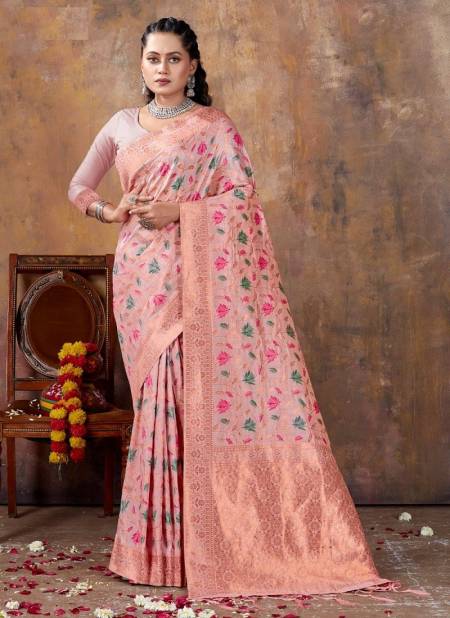 Pink Colour Amanat By Sangam Printed Sarees Catalog 10144