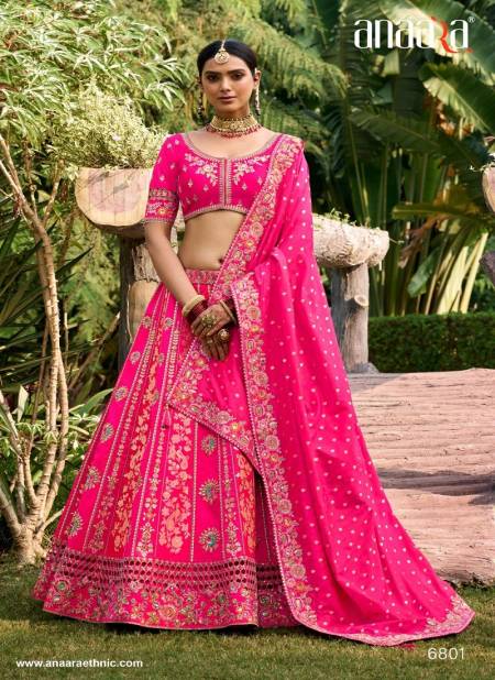 Pink Colour Anaara 6800 Series By Tathastu Wedding Wear Designer Lehenga Choli Wholesale In India 6801