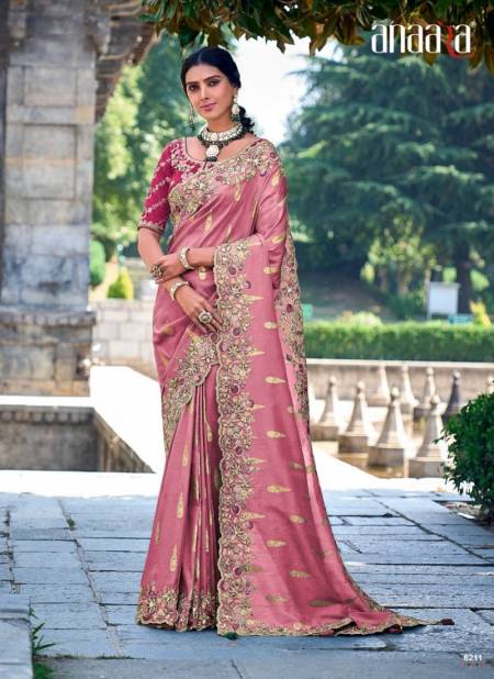 Pink Colour Anaara By Tathastu 6211 To 6216 Series Wholesale Saree Suppliers in Mumbai 6211 Catalog