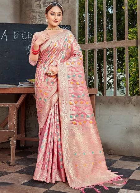 Pink Colour Anarkali By Sangam Cotton Sarees Catalog 1001