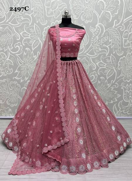 Pink Colour Anjani Art 2497 Colors Party Wear Lehenga Choli Catalog 2497 C
