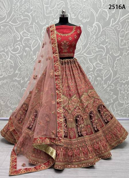 Pink Colour Anjani Art 2516 Bridal Lehenga Choli Catalog 2516 A