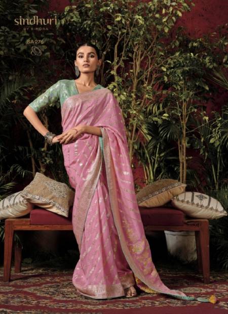 Pink Colour Anokhi By Kimora 268 To 276 Series Saree Wholesale Clothing Suppliers in India SA 276