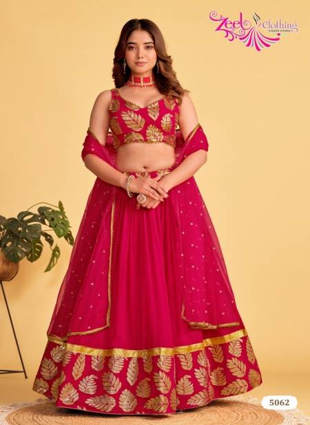 Pink Colour Antique Aura By Zeel 5059 TO 5064 Wholesale Party Wear Lehenga Choli Manufacturers 5062