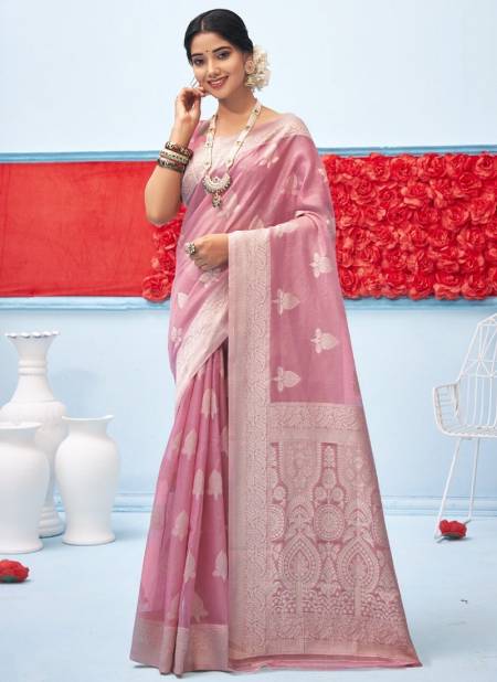 Pink Colour Anurag Exclusive Wholesale Cotton Saree Catalog 3226
