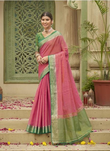 Pink Colour Anushka Vol 3 By Pankh Pure Silk Saree Catalog 6901