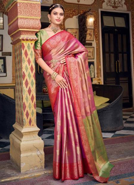 Pink Colour Avyuktha Silk Wedding Wear Wholesale Designer Sarees 65001