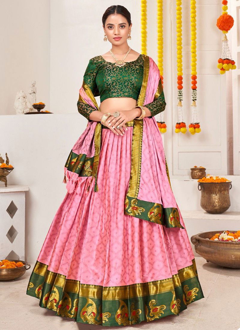 Pink Colour Banarasi Vol 2 Wholesale Designer Lehenga Choli Catalog 1298