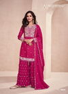 Pink Colour Basanti By Aashirwad Silk Designer Readymade Suit Catalog 9854