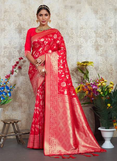 Pink Colour Bhavika Silk By Sangam 14019 To 14024 Silk Sarees Catalog 14019