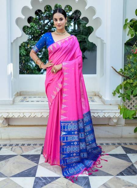 Pink Colour Charusila By RF Soft Tussar Silk Sarees Suppliers In India RF27580