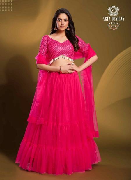 Pink Colour Cinderella Vol 17 By Arya Designs Party Wear Lehenga Choli Catalog 71002
