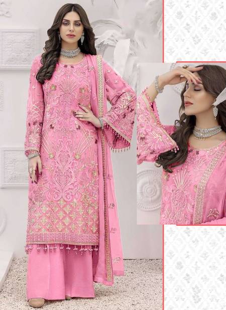 Pink Colour DINSAA SUIT 176 COLOURS 176A TO 176D Function Wear Wholesale Pakistani Salwar Suits Catalog 176 C