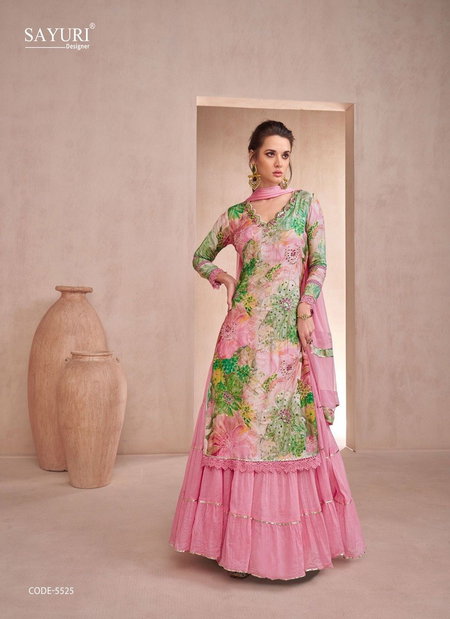 Pink Colour Dahleez By Sayuri Printed Mulslin Readymade Suits Wholesale Market In Surat 5525