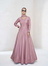 Pink Colour Ekaya By Aashirwad Premium Silk Gown With Dupatta Wholesalers In Delhi 10014