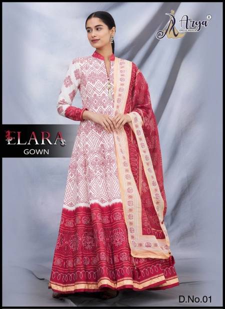 Pink Colour Elara By Arya Dress Maker Gown Catalog 1