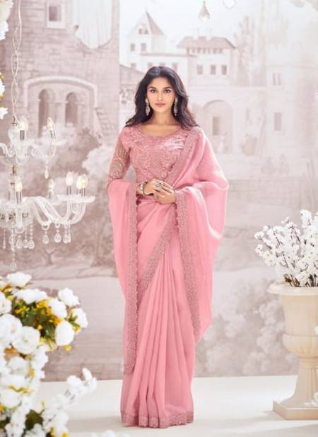 Pink Colour Exotique Vol 5 By Anmol Embroidery Saree Wholesale Online 9202