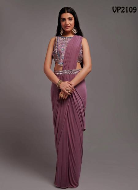 Pink Colour Fashion Berry 2011 Party Wear Saree Catalog 2109